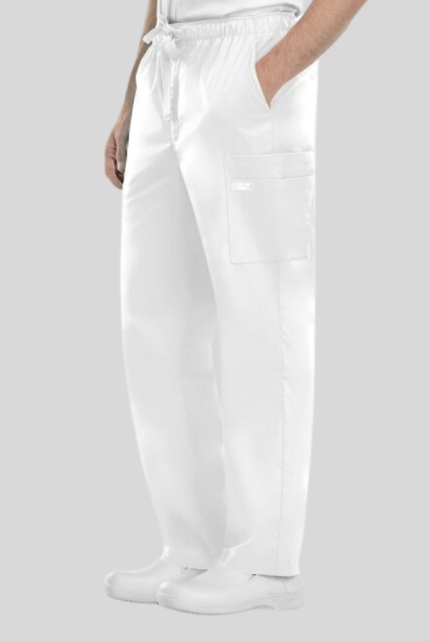 Muške Fly Front Cargo pantalone - Bijela