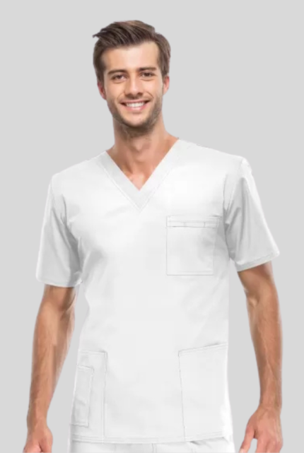 Muška medicinska bluza Core Stretch - Bijela